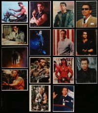 5s290 LOT OF 15 ARNOLD SCHWARZENEGGER COLOR REPRO 8X10 PHOTOS '00s great images of the Governator!