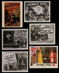 5s307 LOT OF 6 REPRO 8X10 PHOTOS OF POSTERS AND LOBBY CARDS '80s great images from serials!