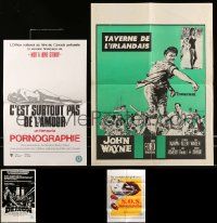 5s098 LOT OF 4 FOLDED CANADIAN POSTERS '60s-70s great images from a variety of different movies!