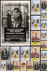 5s401 LOT OF 32 UNFOLDED SINGLE-SIDED 27X41 ONE-SHEETS '70s-80s Midnight Cowboy, Corvette Summer!
