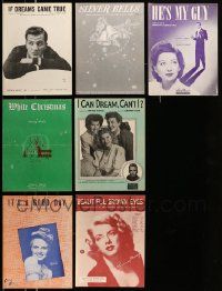 5s109 LOT OF 7 SHEET MUSIC '40s songs by Irving Berlin, Pat Boone, Andrews Sisters & more!
