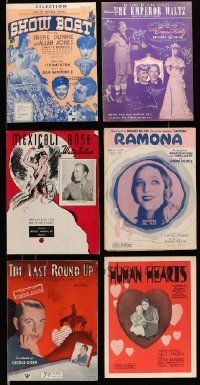 5s113 LOT OF 6 1920S-1930S SHEET MUSIC FROM MUSICALS '20s-30s Show Boat, Mexicali Rose & more!