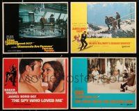 5s244 LOT OF 4 JAMES BOND LOBBY CARDS '70s Diamonds Are Forever, Spy Who Loved Me & more!