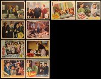 5s235 LOT OF 10 1940S LOBBY CARDS '40s great scenes from a variety of different movies!