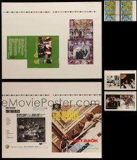 5s277 LOT OF 6 UNFOLDED PRINTER'S TEST RECORD SLEEVES '90s Beatles, Beach Boys & Buddy Holly!