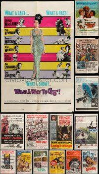 5s173 LOT OF 15 FOLDED ONE-SHEETS '60s great images from a variety of different movies!