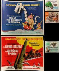 5s332 LOT OF 5 FORMERLY FOLDED DISNEY HALF-SHEETS '70s great images from live action movies!