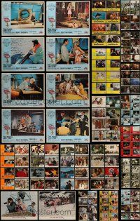 5s184 LOT OF 162 LOBBY CARDS '60s-80s mostly complete sets of 8 cards from different movies!