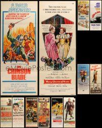 5s323 LOT OF 12 FORMERLY FOLDED INSERTS '50s-70s great images from a variety of different movies!