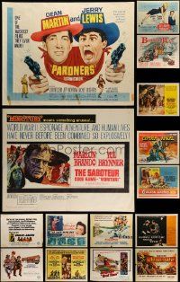 5s327 LOT OF 21 MOSTLY UNFOLDED HALF-SHEETS '50s-70s great images from a variety of movies!
