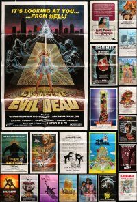 5s145 LOT OF 45 FOLDED ONE-SHEETS '70s-80s great images from a variety of different movies!