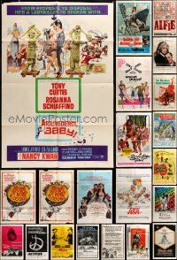 5s150 LOT OF 40 FOLDED ONE-SHEETS '60s-70s great images from a variety of different movies!