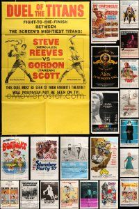 5s147 LOT OF 43 FOLDED ONE-SHEETS '60s-70s great images from a variety of different movies!