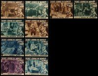 5s234 LOT OF 10 SECRET SERVICE IN DARKEST AFRICA LOBBY CARDS '43 scenes from different chapters!