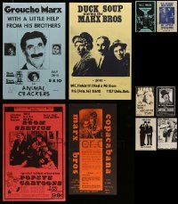 5s357 LOT OF 10 FORMERLY FOLDED COLLEGE CLASSIC COMEDY MOVIE POSTERS '60s Marx Bros, Fields+more!