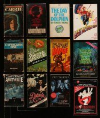 5s245 LOT OF 12 HORROR/SCI-FI/FANTASY MOVIE ADAPTATION PAPERBACK BOOKS '70s-90s Carrie & more!