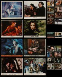 5s005 LOT OF 26 HORROR AND SCI-FI COLOR 8X10 STILLS & MINI LOBBY CARDS '60s-80s great scenes