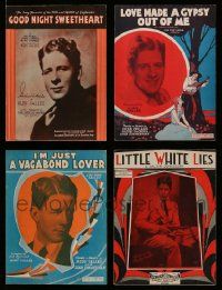 5s118 LOT OF 4 RUDY VALLEE SHEET MUSIC '20s-30s Love Made a Gypsy Out of Me, Little White Lies!