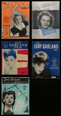 5s103 LOT OF 5 JUDY GARLAND SONG BOOKS '40s-50s with sheet music from The Wizard of Oz & more!