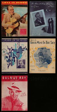 5s116 LOT OF 5 BING CROSBY SHEET MUSIC '30s-40s I Wished on the Moon, Gold Mine in the Sky & more!