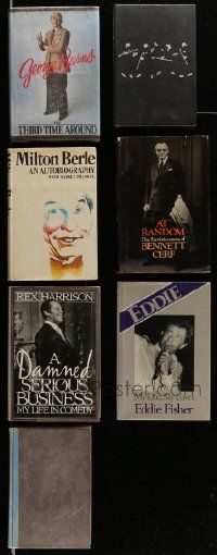 5s254 LOT OF 7 MOVIE STAR AUTOBIOGRAPHY HARDCOVER BOOKS '50s-90s George Burns, Milton Berle+more!