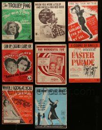 5s106 LOT OF 8 JUDY GARLAND ENGLISH SHEET MUSIC '40s-50s Meet Me in St. Louis, Easter Parade+more