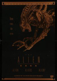 5t874 ALIEN SAGA 27x40 video poster '97 Sigourney Weaver, great art of Giger's classic monster!