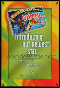 5t566 AMC THEATRES DS 27x39 special '00s cool ad from the movie theater chain, gummi stars!