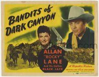 5w029 BANDITS OF DARK CANYON TC '48 cowboy Allan 'Rocky' Lane with gun & pretty Linda Johnson!