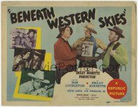 5w038 BENEATH WESTERN SKIES TC '44 western cowboys Bob Livingston & Smiley Burnette!
