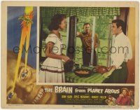 5w552 BRAIN FROM PLANET AROUS LC #6 '57 John Agar watches Fuller & Meadows from the window!
