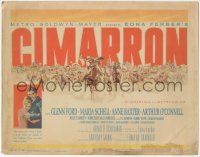 5w089 CIMARRON TC '60 directed by Anthony Mann, Glenn Ford, Maria Schell, Edna Ferber, cool art!