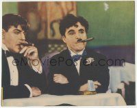 5w592 CITY LIGHTS LC trimmed to 8x10 '31 c/u of Charlie Chaplin & Harry Myers smoking cigars!