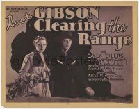 5w093 CLEARING THE RANGE TC '31 great close up of cowboy Hoot Gibson & pretty Sally Eilers!