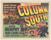 5w099 COLUMN SOUTH TC '53 U.S. cavalryman Audie Murphy against treason & Navajo fury, cool art!