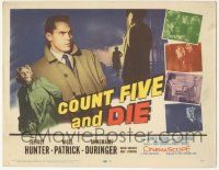 5w104 COUNT FIVE & DIE TC '58 cool image of meeting in alley, World War II English spies!