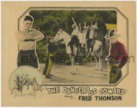 5w607 DANGEROUS COWARD LC '24 wonderful image of Fred Thomson with six happy kids on Silver King!