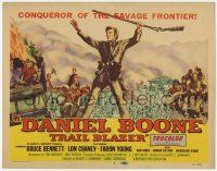 5w109 DANIEL BOONE TRAIL BLAZER TC '56 Ken Sawyer art of Bruce Bennett, conqueror of the frontier!