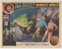 5w610 DARKEST AFRICA chap 1 LC '36 great color FX image of Clyde Beatty & Manuel King by monster!