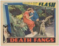 5w614 DEATH FANGS LC '34 guy watches pretty girl talking to Flash the Wonder German Shepherd Dog!