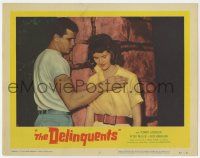 5w615 DELINQUENTS LC #2 '57 Robert Altman, pre-Billy Jack Tom Laughlin with pretty girl!