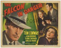 5w151 FALCON IN DANGER TC '43 detective Tom Conway with pretty Jean Brooks & Elaine Shepard!