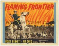 5w162 FLAMING FRONTIER TC '58 Bruce Bennett fought the blazing hatred of two nations!