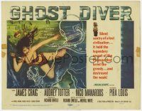 5w190 GHOST DIVER TC '57 artwork of scuba divers chasing sexy skin-diving Audrey Totter with knife!