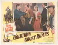 5w673 GOLDTOWN GHOST RIDERS LC '53 close up of angry Gene Autry grabbing guy by his collar!