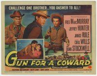 5w207 GUN FOR A COWARD TC '56 brothers Fred MacMurray, Dean Stockwell & Jeffrey Hunter!
