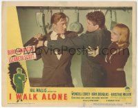 5w715 I WALK ALONE LC #3 '48 Lizabeth Scott tries to come between Burt Lancaster & Kirk Douglas!