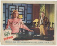 5w722 INTRIGUE LC #3 '47 George Raft stares at June Havoc from across the room, film noir!