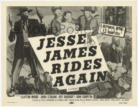 5w257 JESSE JAMES RIDES AGAIN TC R55 cool images of outlaw Clayton Moore, Republic serial!