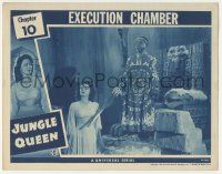 5w739 JUNGLE QUEEN chapter 10 LC '44 Clarence Muse holds Secret Sword near Ruth Roman, serial!